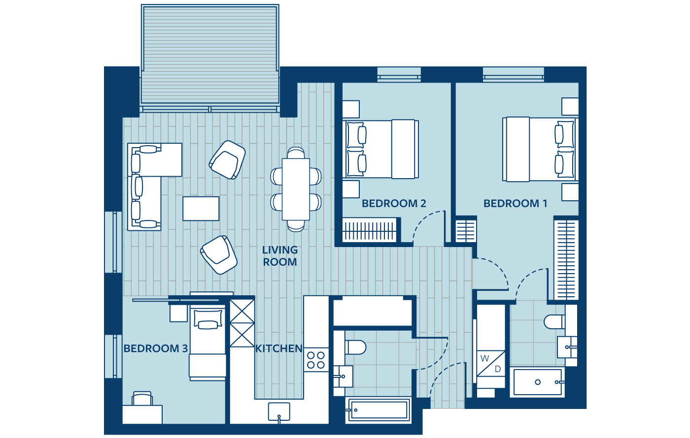 Floorplan - Apartment Apartment 70